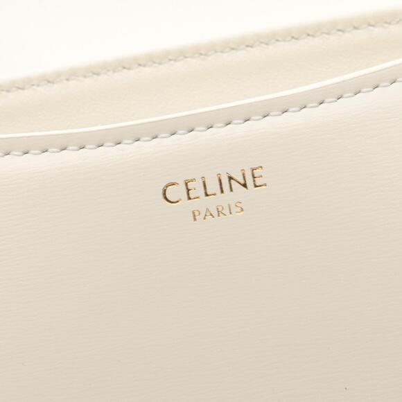 Celine Triomphe Shoulder Bag Ivory White leather - Picture 4 of 4